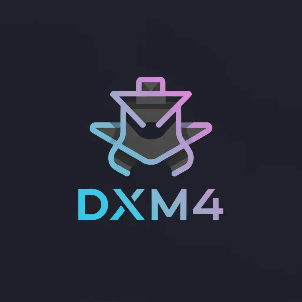 a logo design,with the text "DXM4", main symbol:grayhat hacker group,complex,be used in Internet industry,clear background