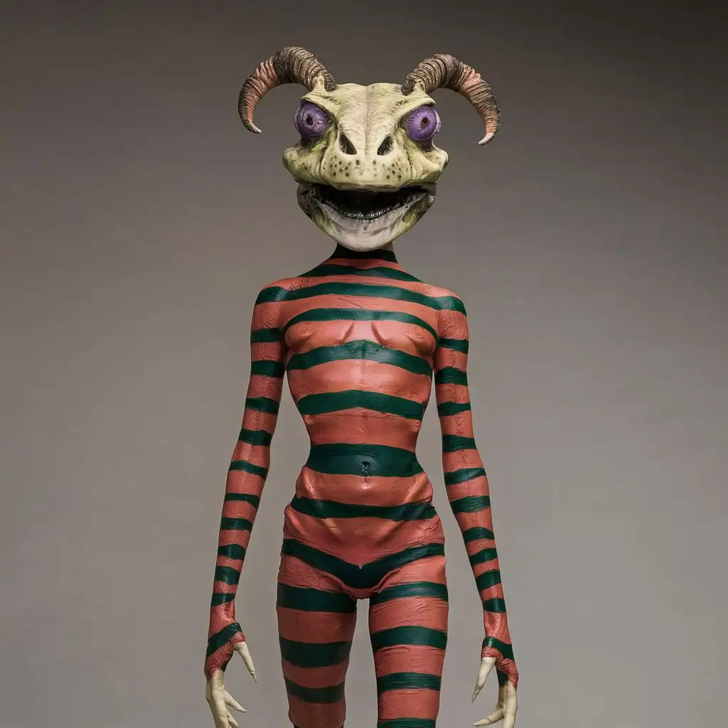 Grotesque-Skinny-Figure-with-FrogLike-Skull-and-Striped-Skin