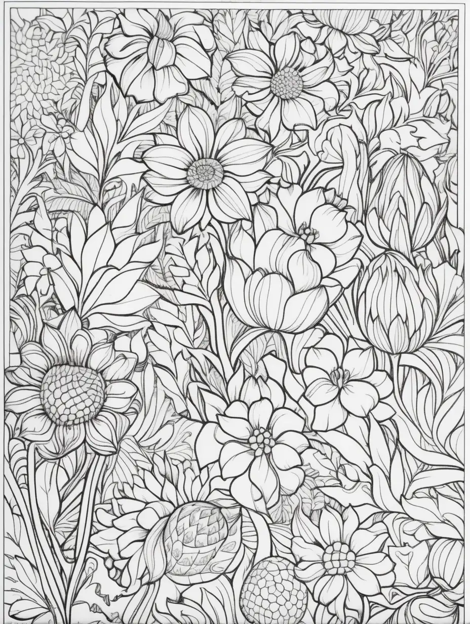 Relaxing Adult Coloring Page Set with Four Unique Postcards