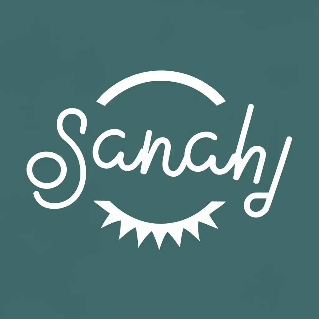 logo, Clothes, with the text "SANAH by", typography