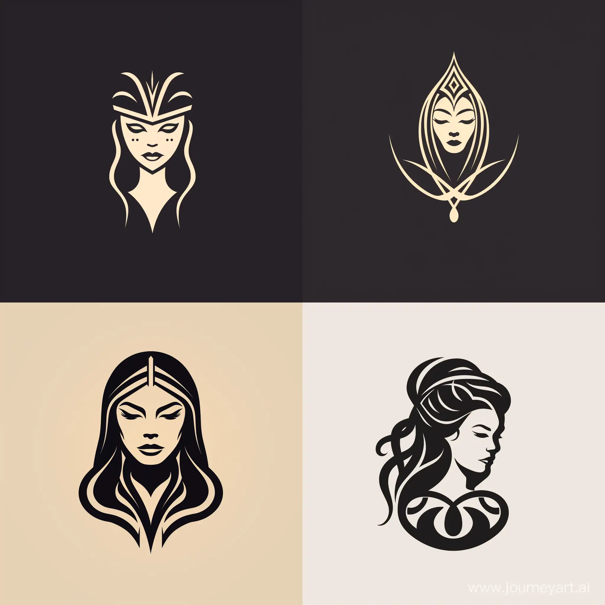 Viking-Woman-Logo-with-Primitive-Charm-and-Viking-Jewels