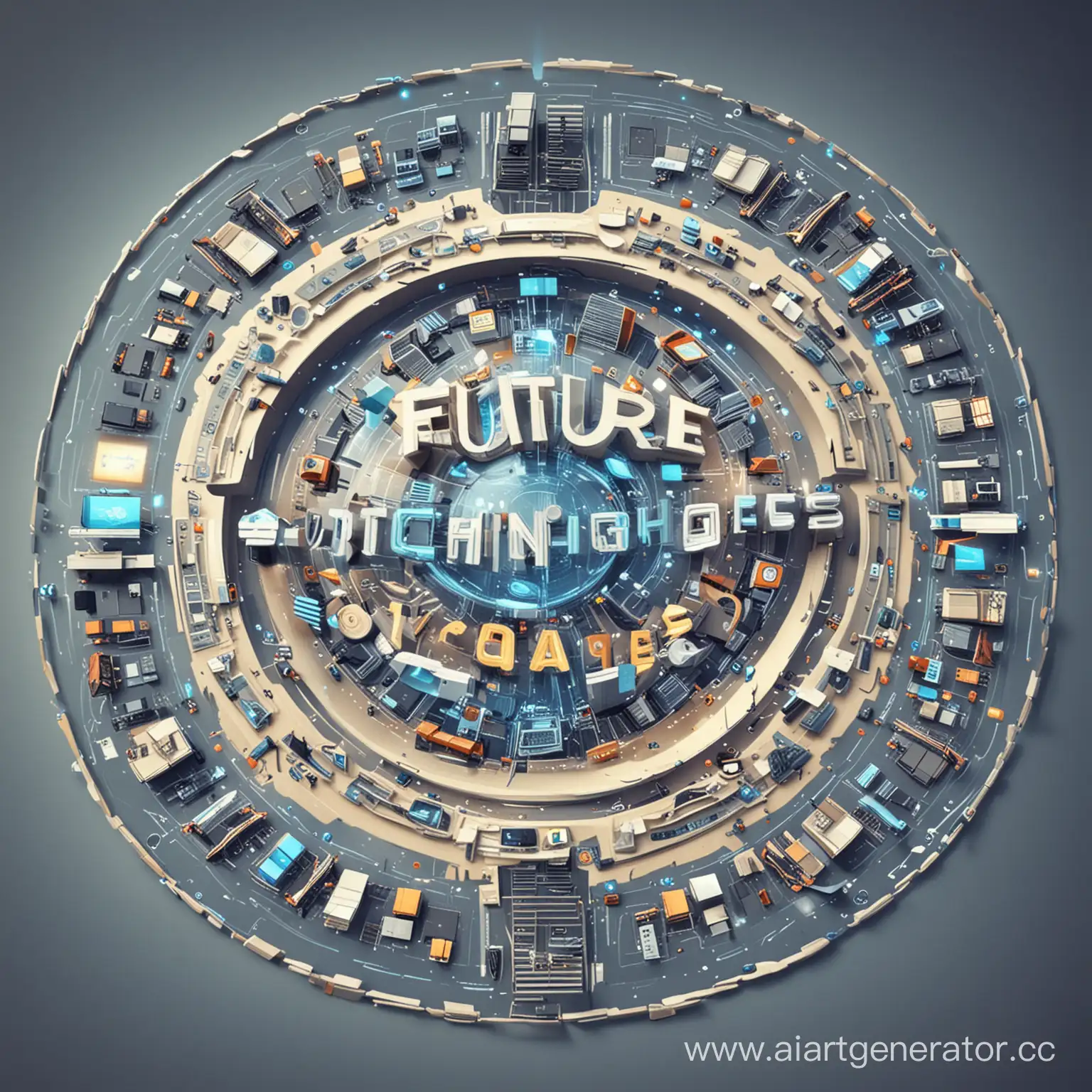 Futuristic-IT-Company-with-Centralized-Technological-Hub