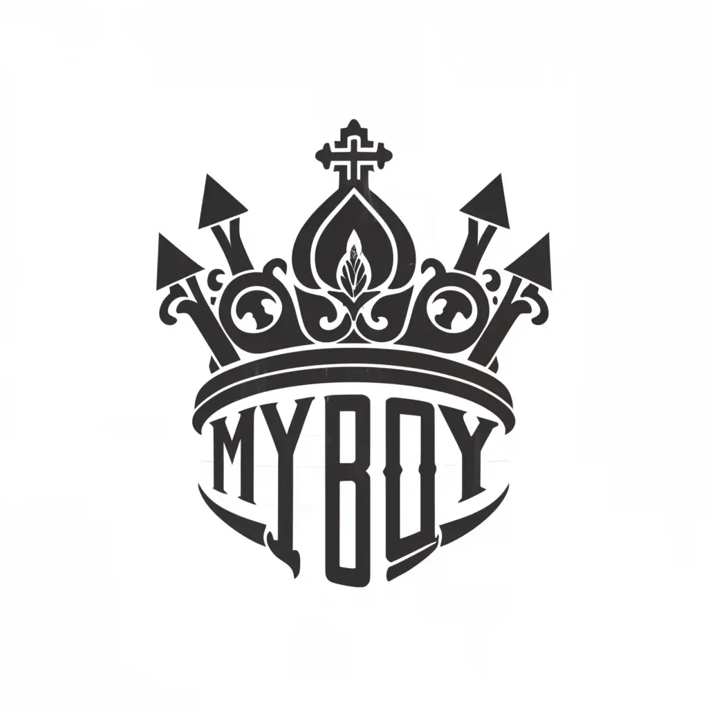 LOGO-Design-For-MY-BOY-JC-Majestic-Crown-Palisado-with-Cross-Emblem-for-Religious-Industry