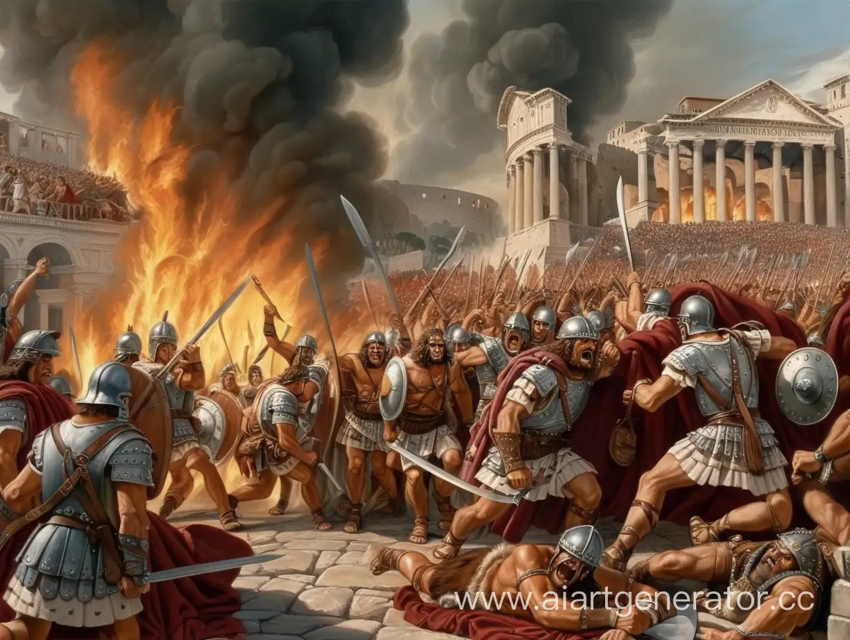 Варвары Рим захватили, пошли огнём и мечом