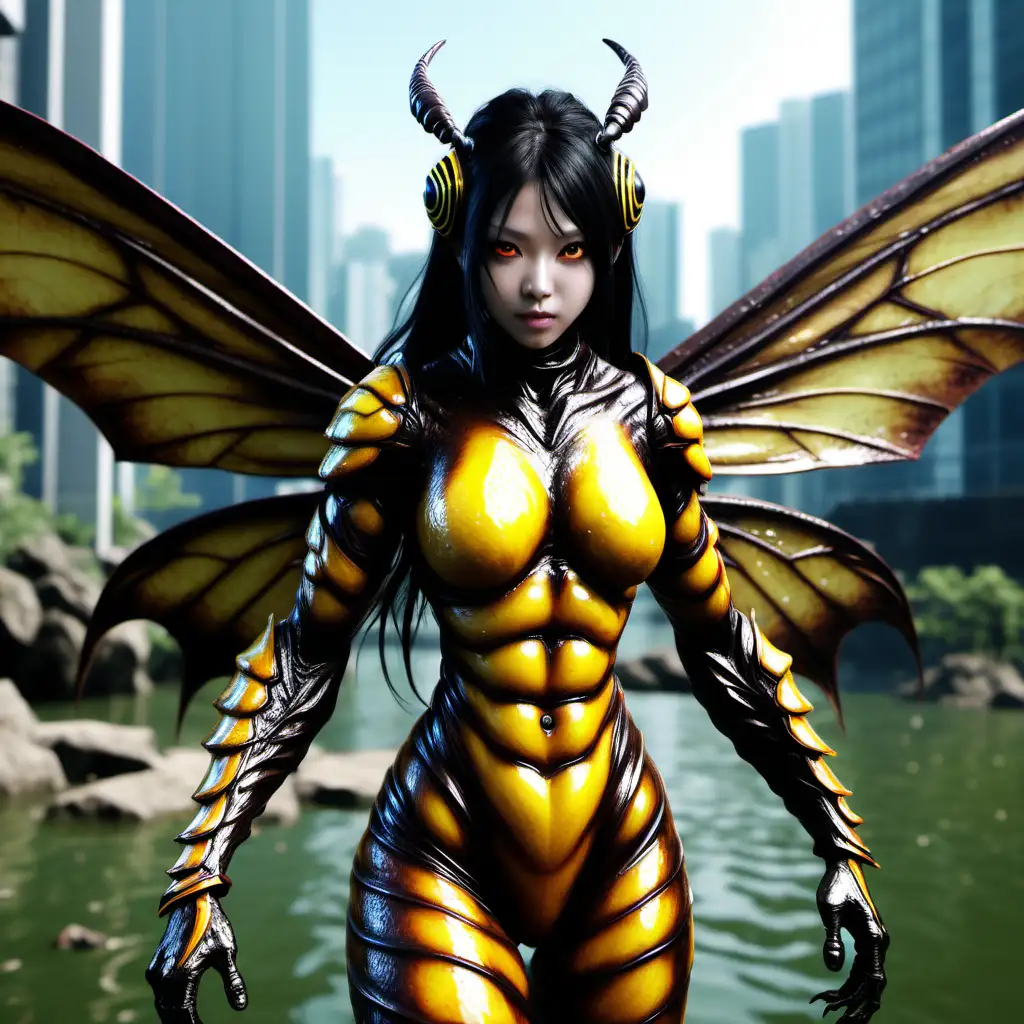 female creature, KamenRiderJ's monster bee woman Zoo, Female Bee Monster, realistic pictures, beautiful woman, sweaty symmetrical beautiful female's face, glamorous body, pinterest, IMAX, beautiful diffusion lighting, beautiful black long hair, wet, destroyed city background, tokusatsu heroine, perfect body, pixiv, highly detailed, Science fiction, proportionate, hyper-realistic, UHD, unreal engine, detailed 4k —ar 2:3 —stylize 1000 —v 6
transparent lake water, megalophobia, author Cui reflecting the variety of creatures that inhabit the world. His presence is accompanied by an aura of mystery and character. He exudes an instinctive and adaptive energy, art: Dungeons and dragons, —ar 4:7 —v 5.2
