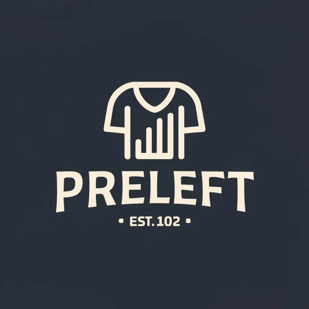 a logo design,with the text "PreLeft", main symbol:Clothe,Moderate,clear background