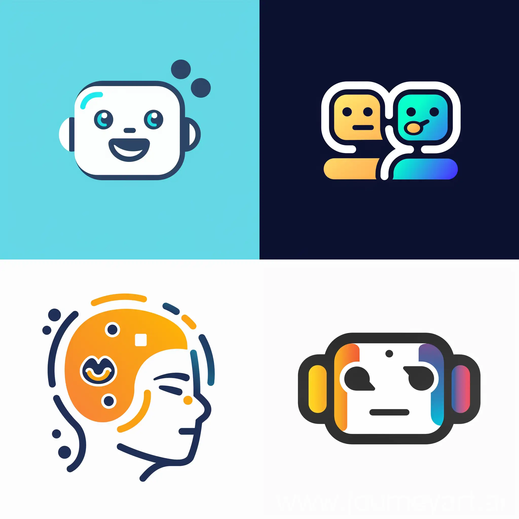 Logo for a startup that it use AI chat box assistants in healthcare