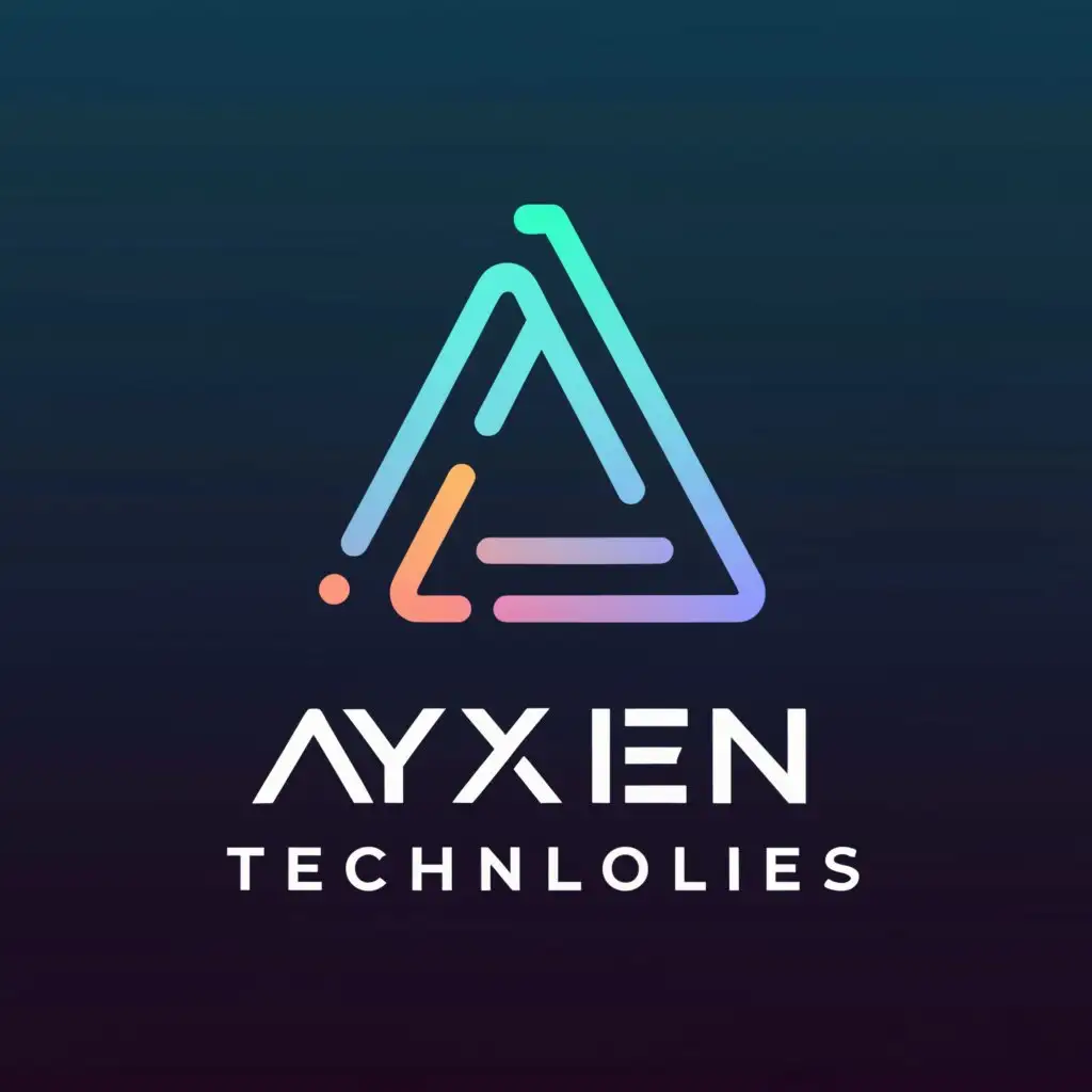 a logo design,with the text "Ayxen Technologies", main symbol:A,Moderate,be used in Technology industry,clear background
