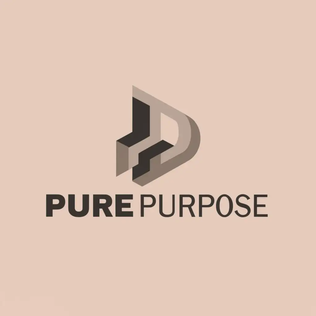 a logo design,with the text "Pure purpose", main symbol:PP,Moderate,clear background