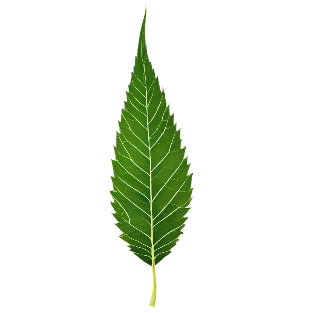 realistic serrate leaf 