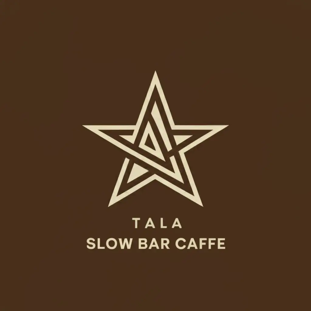 a logo design,with the text "Tala Slow Bar Cafe", main symbol:Star,Moderate,clear background