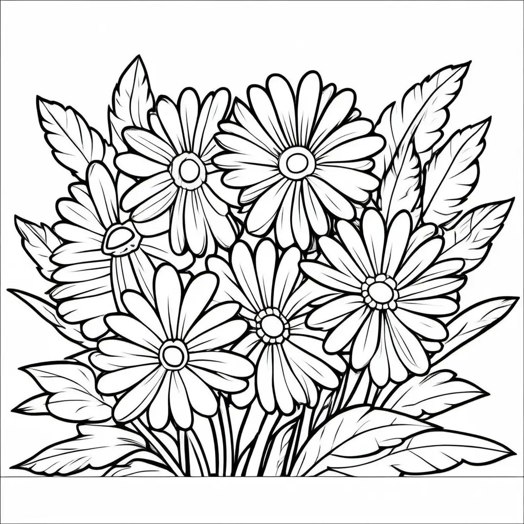 Refreshing-Margaritas-with-Vibrant-Flowers-Coloring-Page