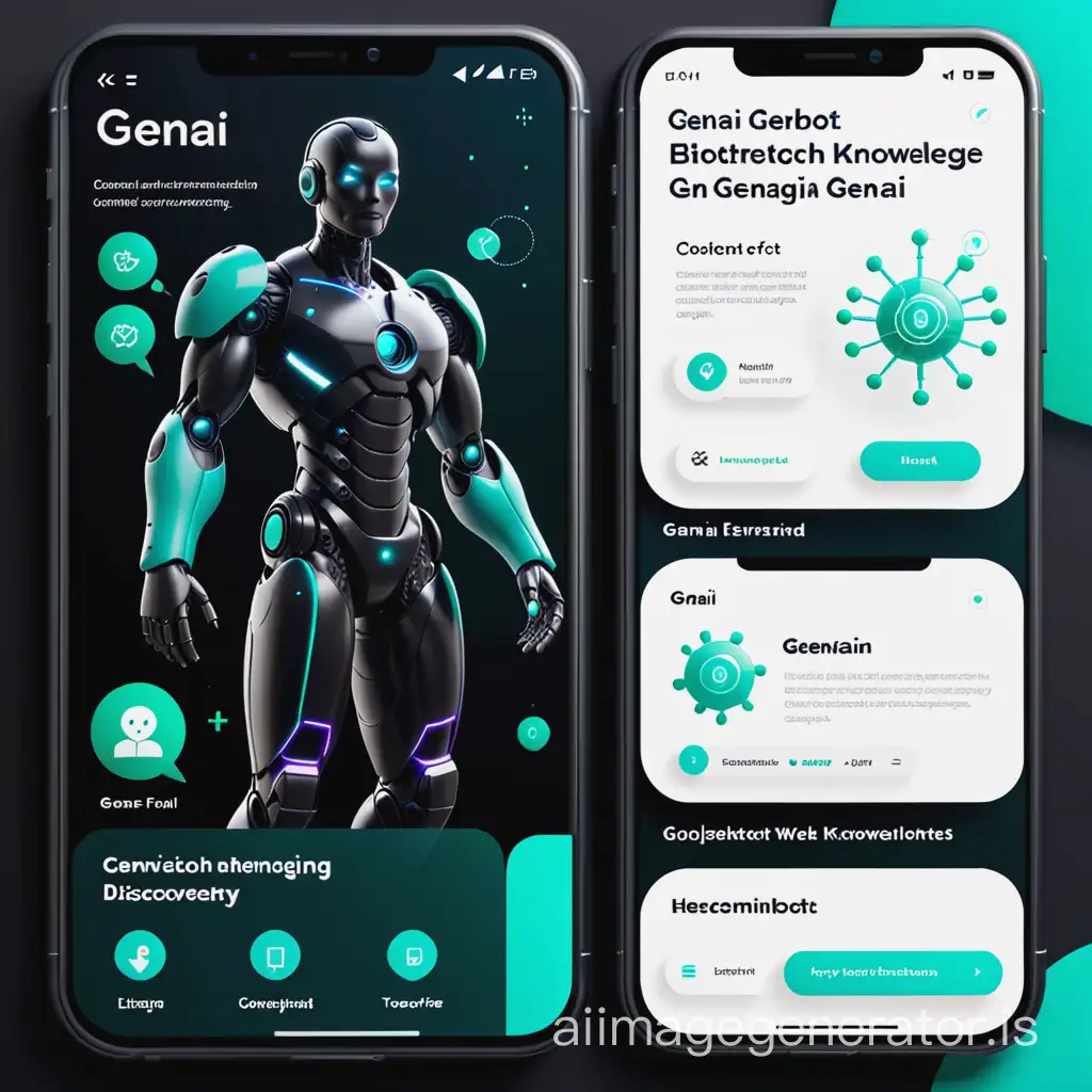Biotech GenAI  Chatbot for knowledge discovery  Web and Mobile App Figma design, Powerpoint, Google slides