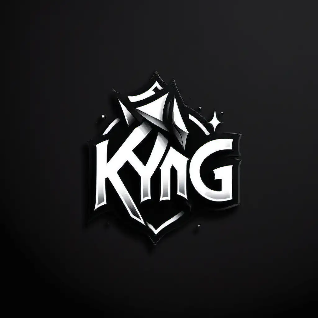 Bold and Stylish BlackandWhite KYNG Logo Design
