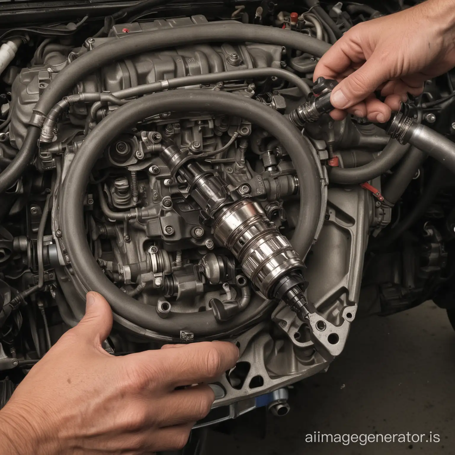 Successful Engine Start After Spark Plug Replacement AI Image  