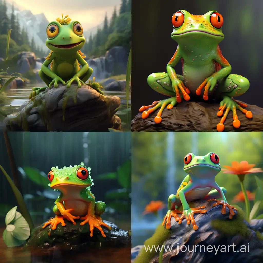 Adorable-Square-Aspect-Ratio-Frog-Art