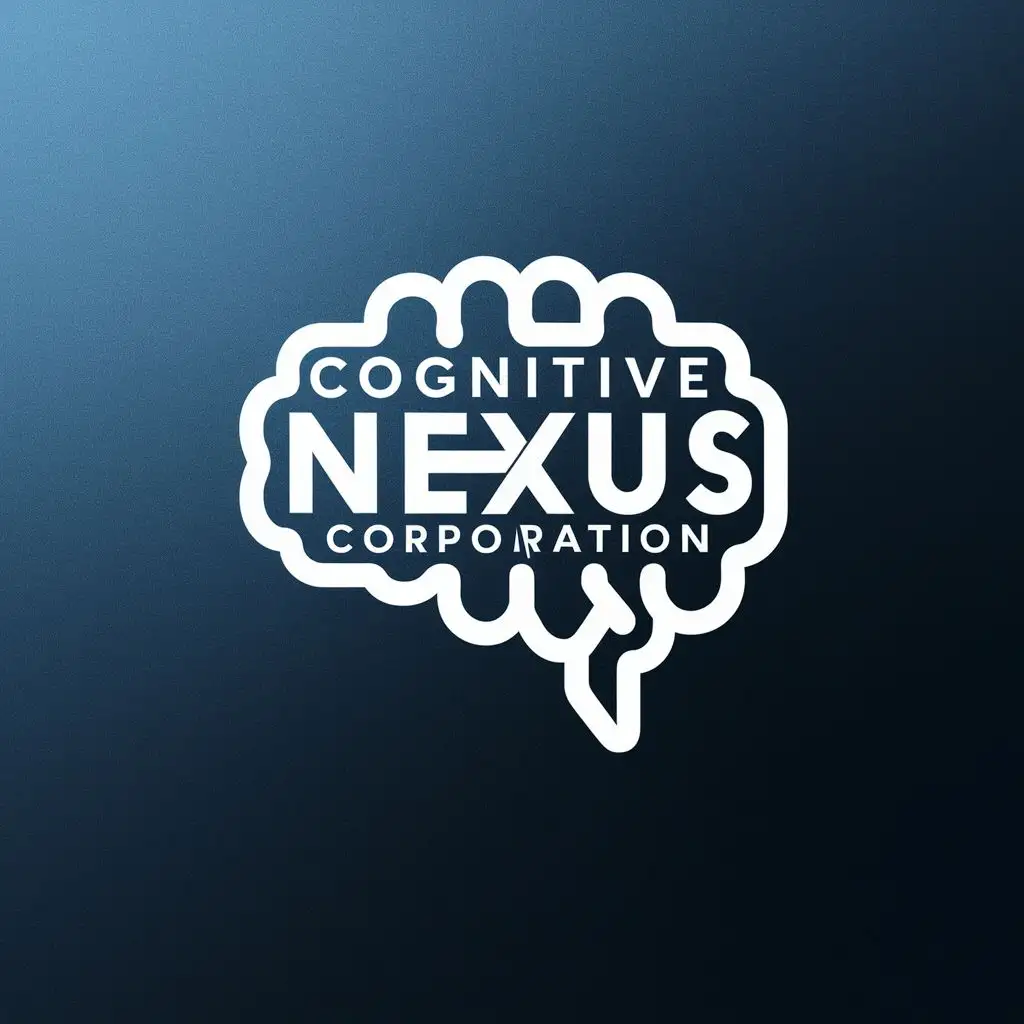 logo, brain, with the text "Cognitive Nexus Corporation", typography, be used in Technology industry