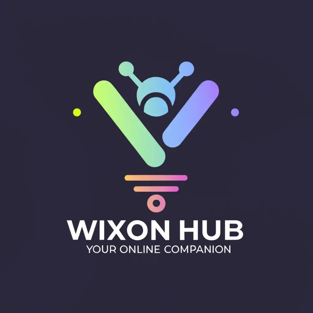 a logo design,with the text "Wixon Tech Hub", main symbol:Your Online Companion,complex,be used in Technology industry,clear background