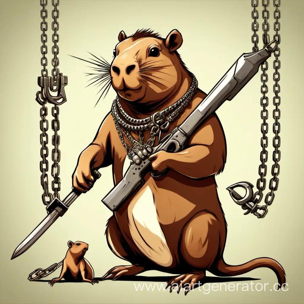 Fearless-Capybara-Warrior-with-Weapons-and-Pendant