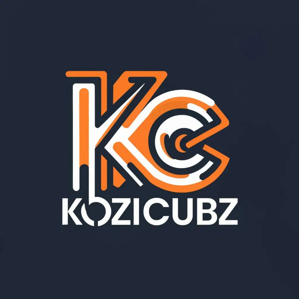 logo, KC, with the text "Kozi Cubz", typography, be used in Retail industry