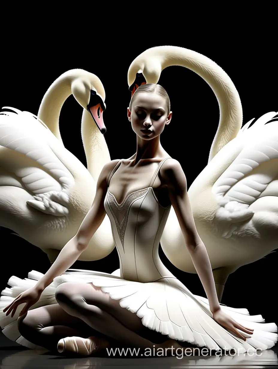 Graceful-Ballet-Performance-Dancing-Swans-in-Elegant-Form