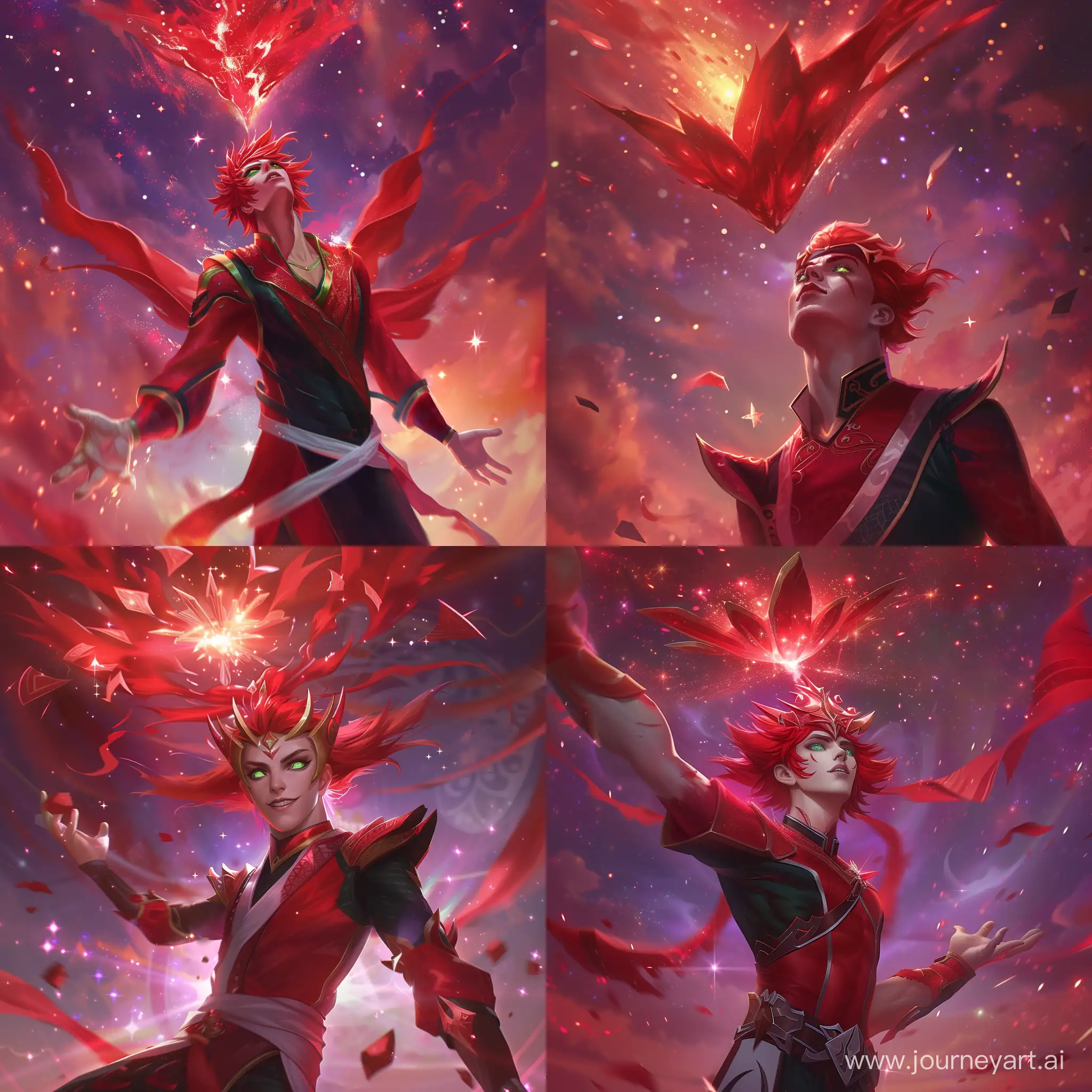 Male-Chaos-Mage-Manipulating-Red-Energy-in-Starry-Sky