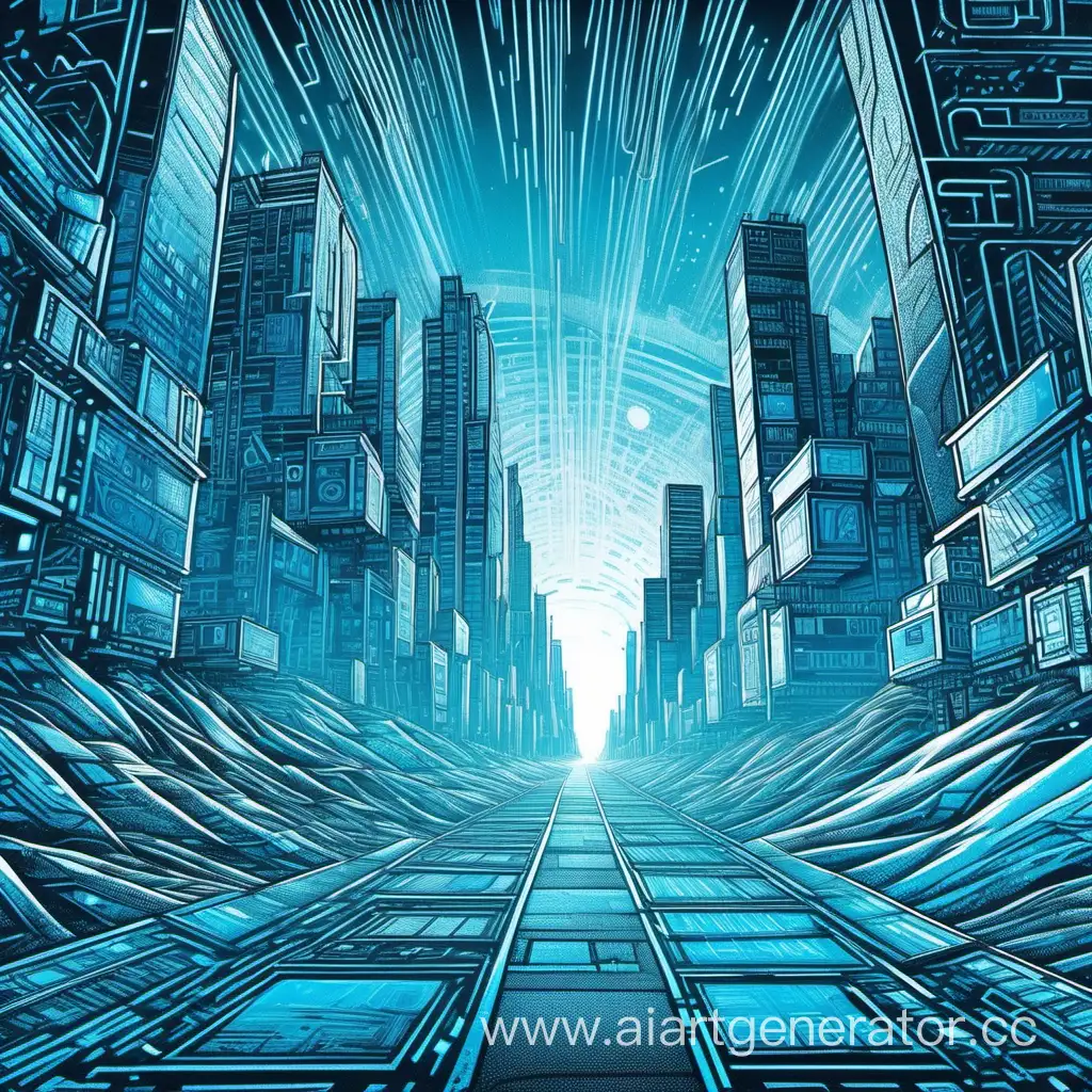 Cyberpunk-Horizon-on-Tablecloth-Canvas