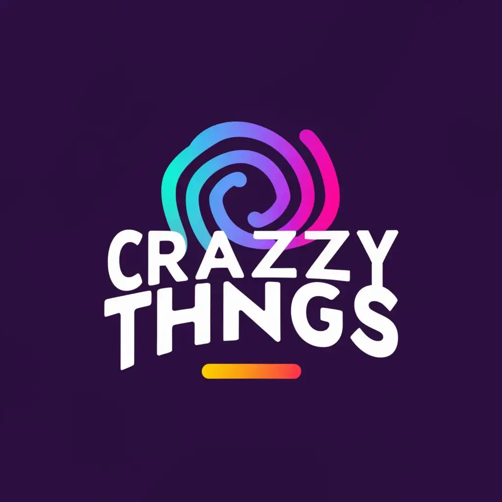 a logo design,with the text "Crazzy things", main symbol:Makes you crazy,Minimalistic,be used in Entertainment industry,clear background