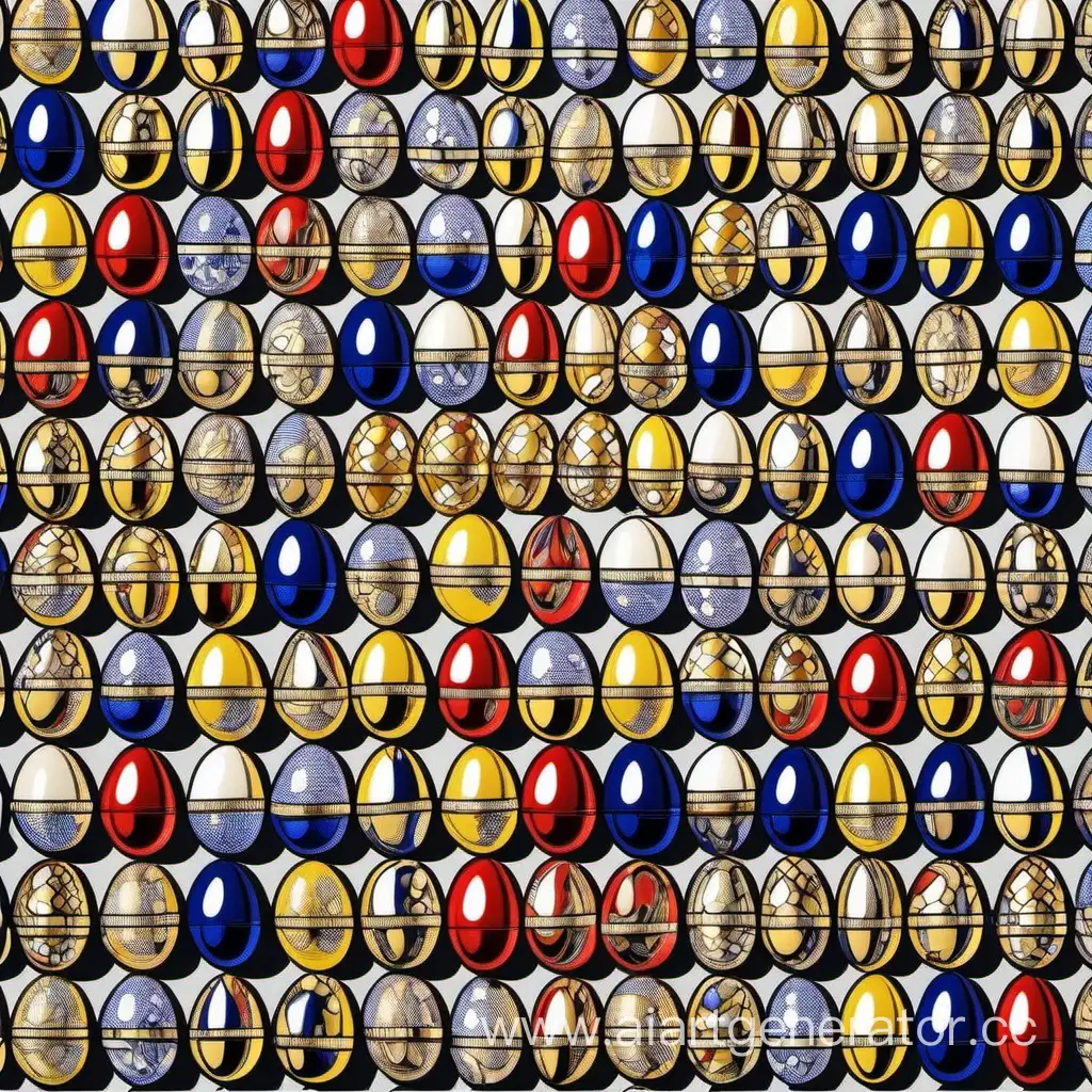 Colorful-Mosaic-of-Faberge-Eggs-Inspired-by-Roy-Lichtensteins-Style