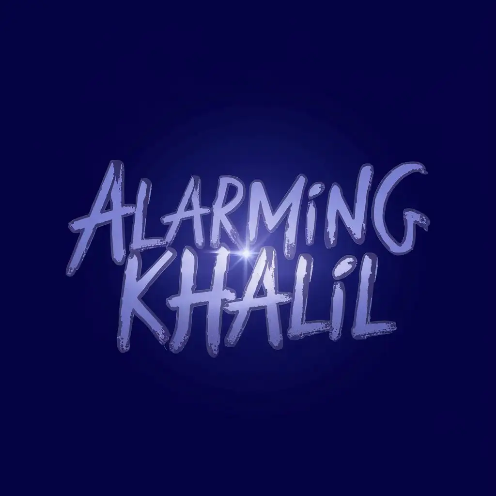 logo, make it look good, with the text "alarmingkhalil", typography