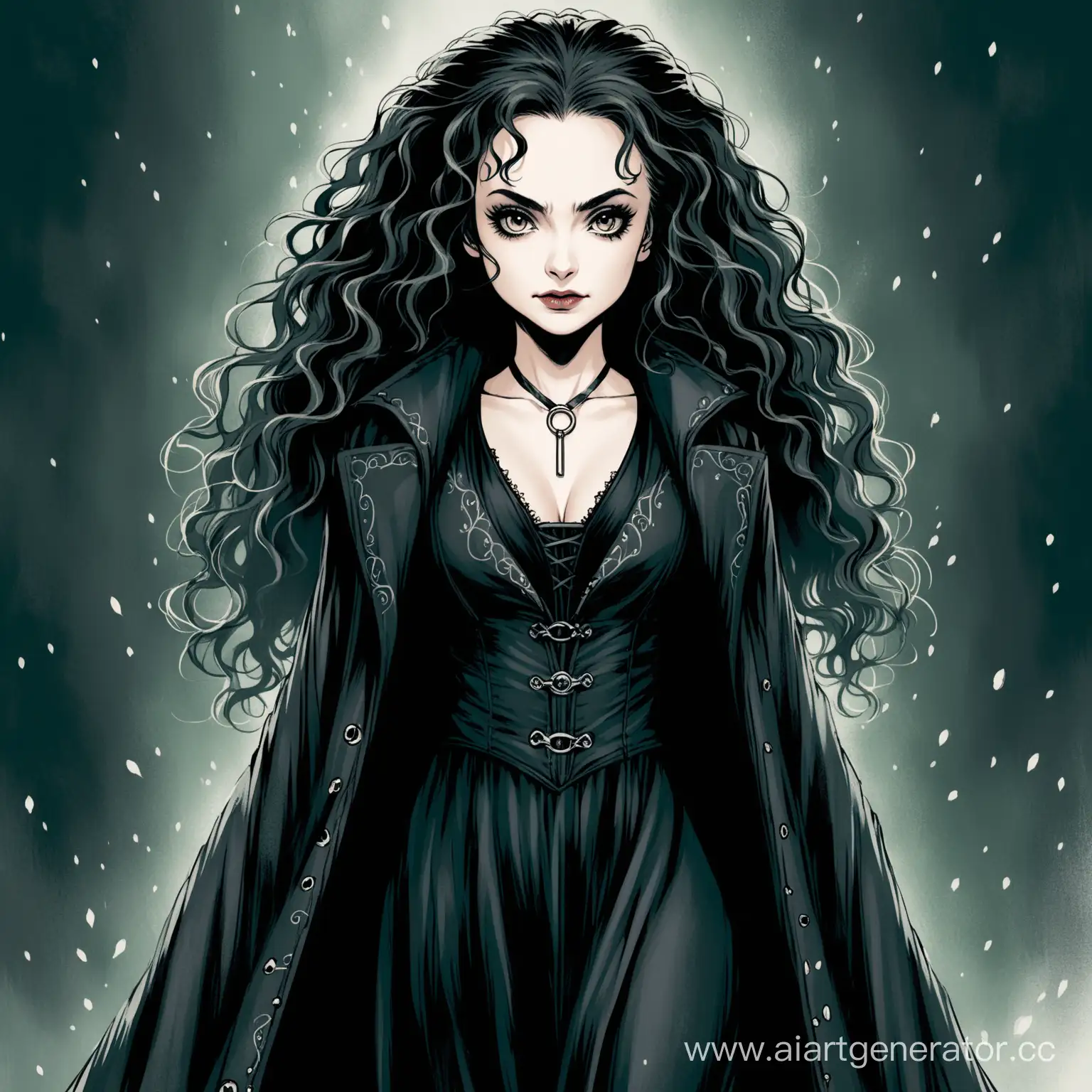 Mysterious-Bellatrix-Lestrange-Portrait-Dark-Witch-with-Sinister-Aura