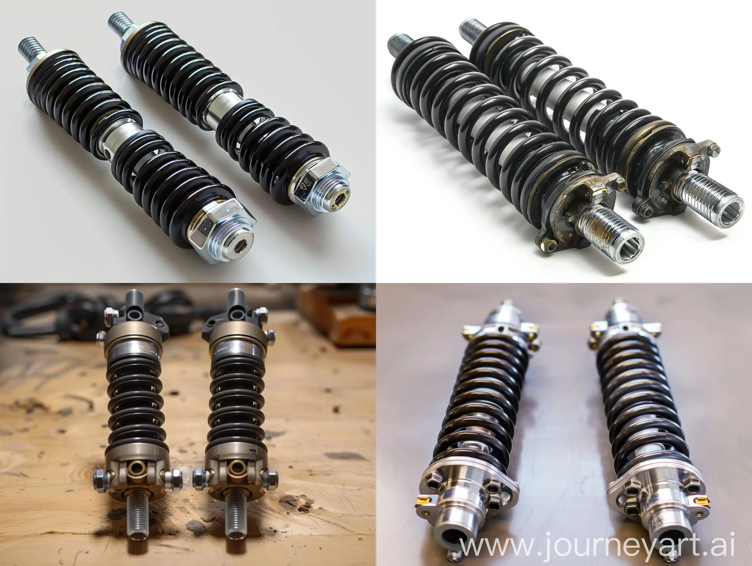 A pair of car shock absorbers