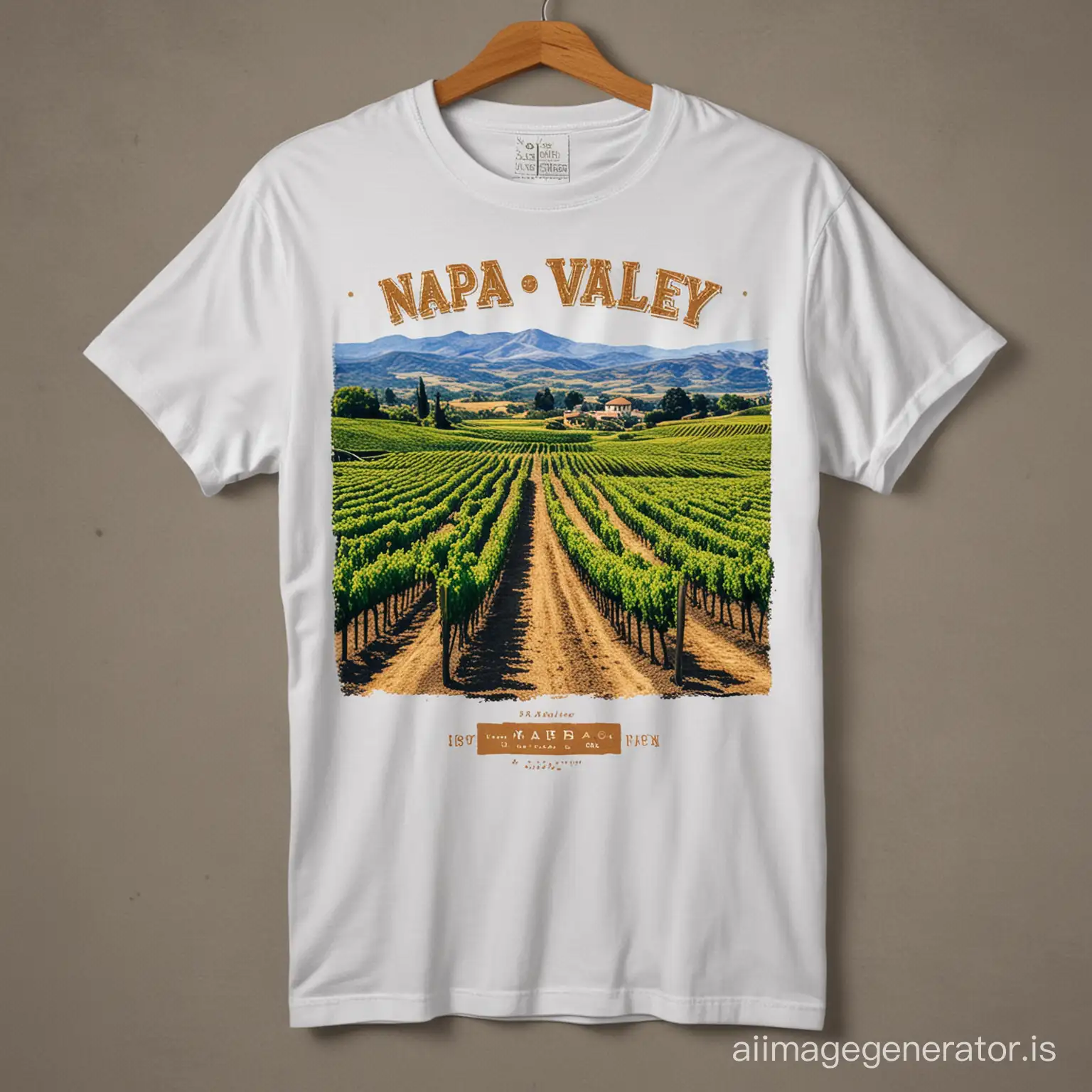T shirt design of Napa valley