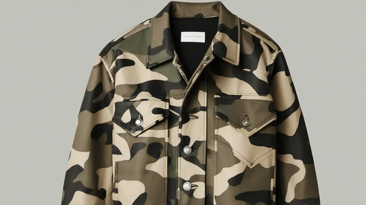 a camouflage jacket