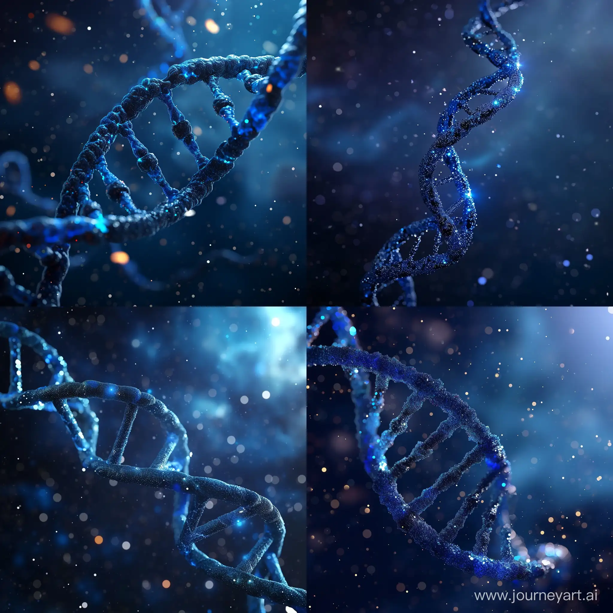 Minimalistic-3D-DNA-Model-Soaring-in-Blue-Space