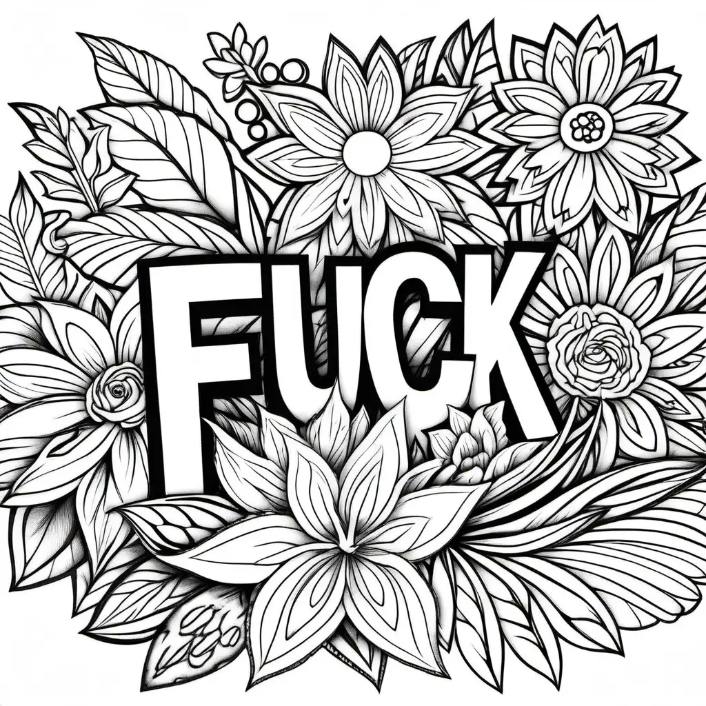 floral fuck coloring page