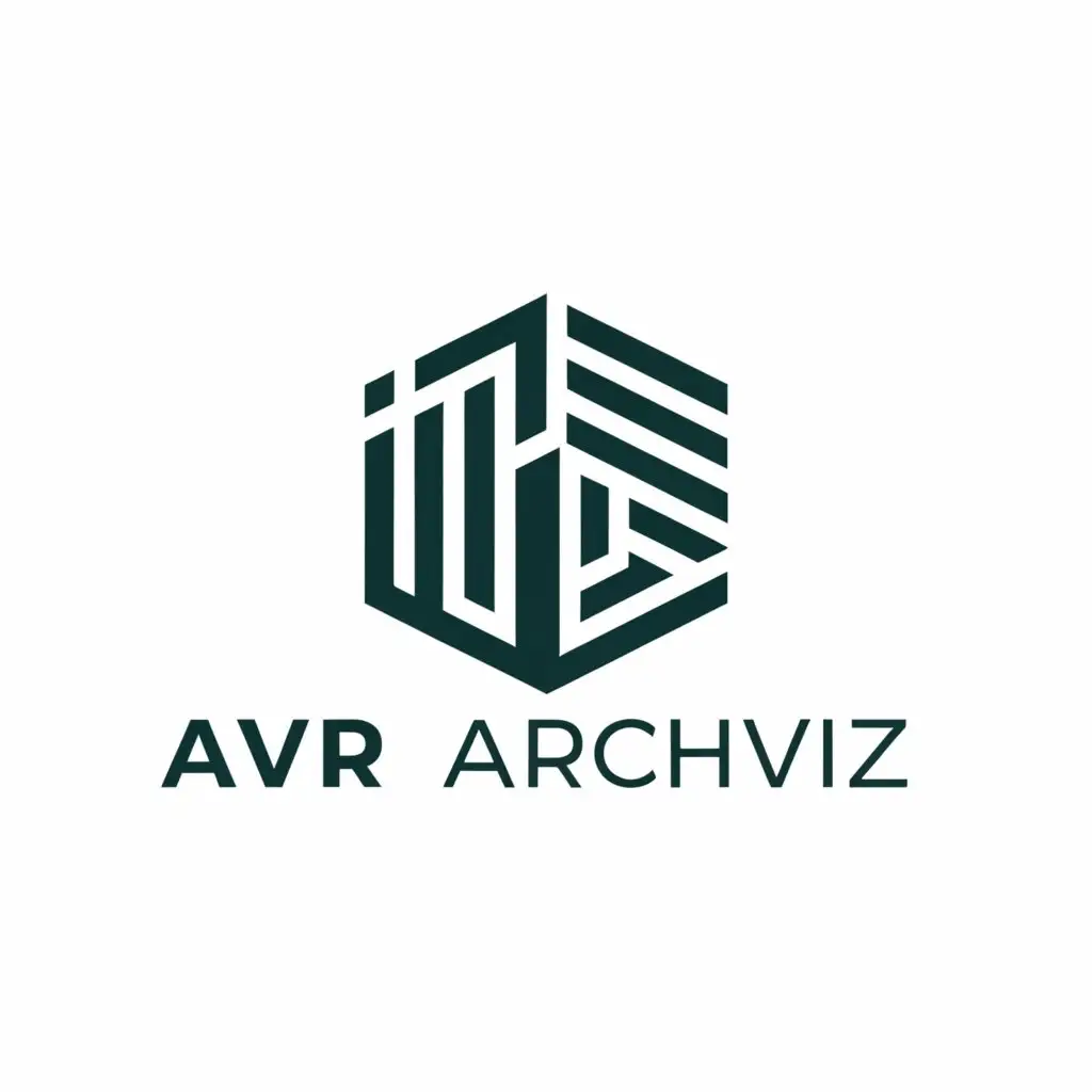 a logo design,with the text "AVR Archviz", main symbol:architecture visualization,Moderate,be used in Real Estate industry,clear background