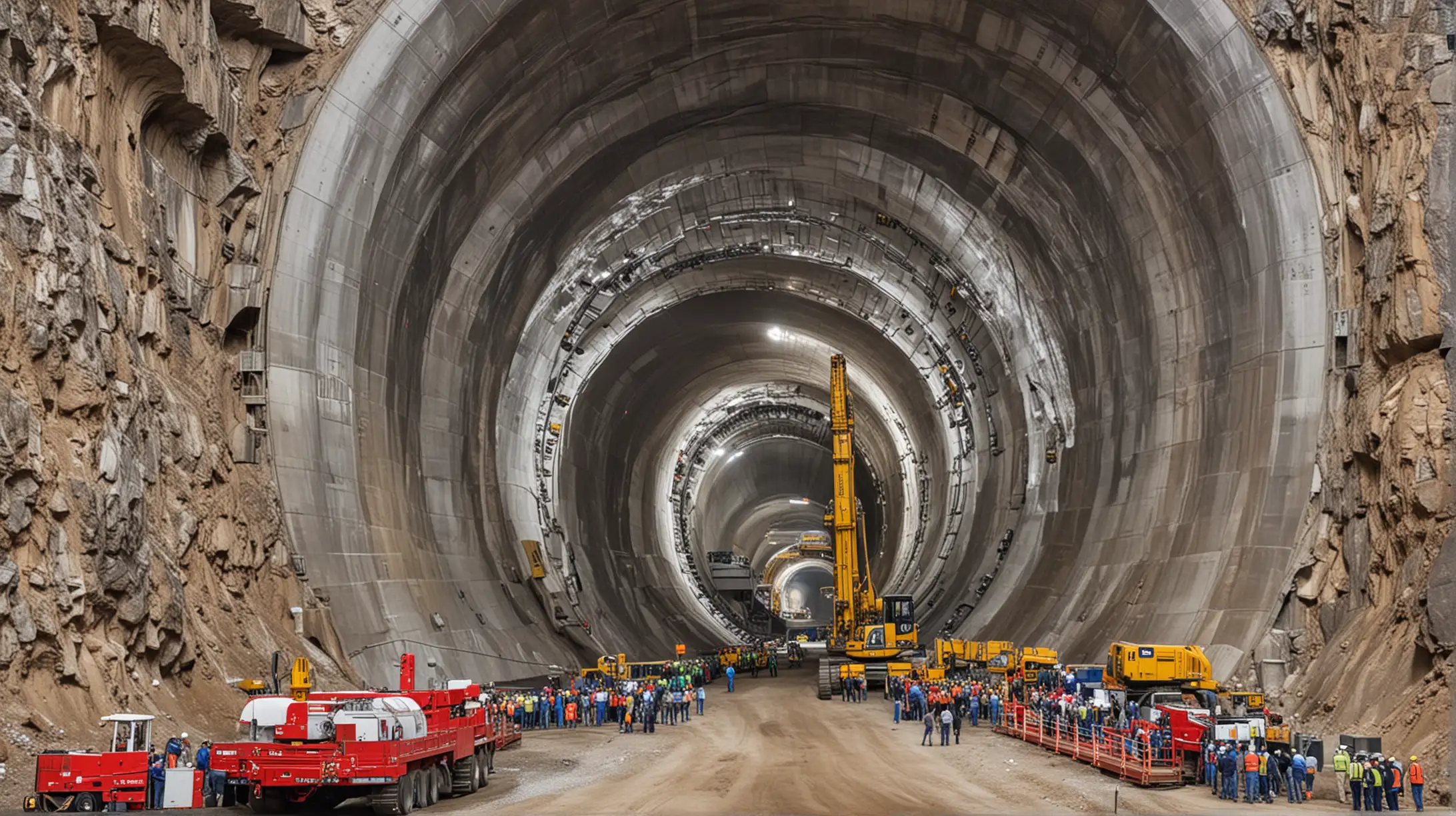 world's largest boring machine drilling mountains tunnels, very huge boring machine