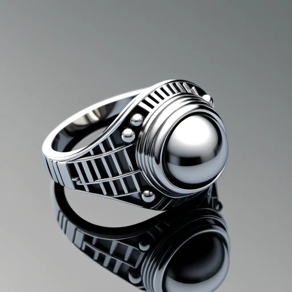 Elegant Ergonomic Art Deco Ring with a Contemporary Twist
