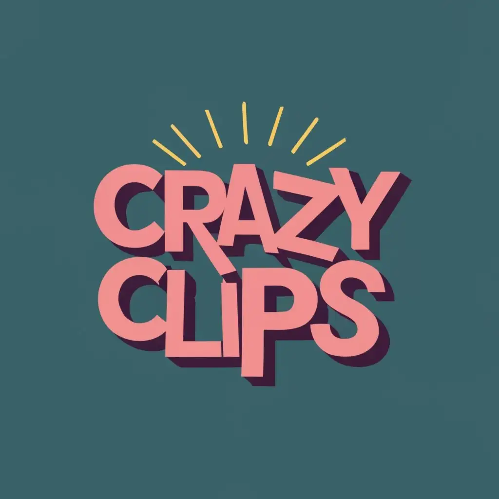 logo, Clips, with the text "Crazy clips", typography