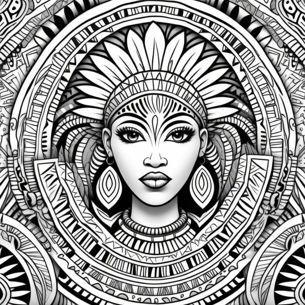 African Bohemian Coloring Book Intricate Designs Celebrating Culture and Style