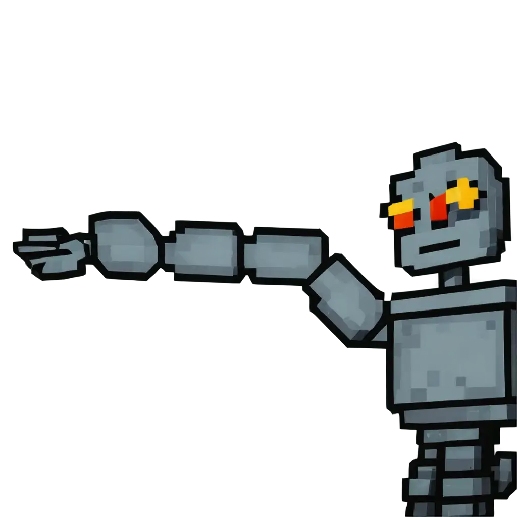 10 by 10 robot pixel art