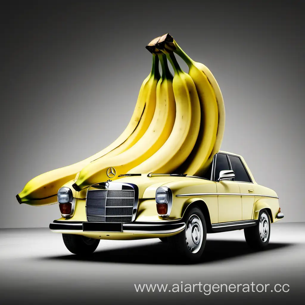 Luxurious-Mercedes-Car-Surrounded-by-Vibrant-Banana-Groves