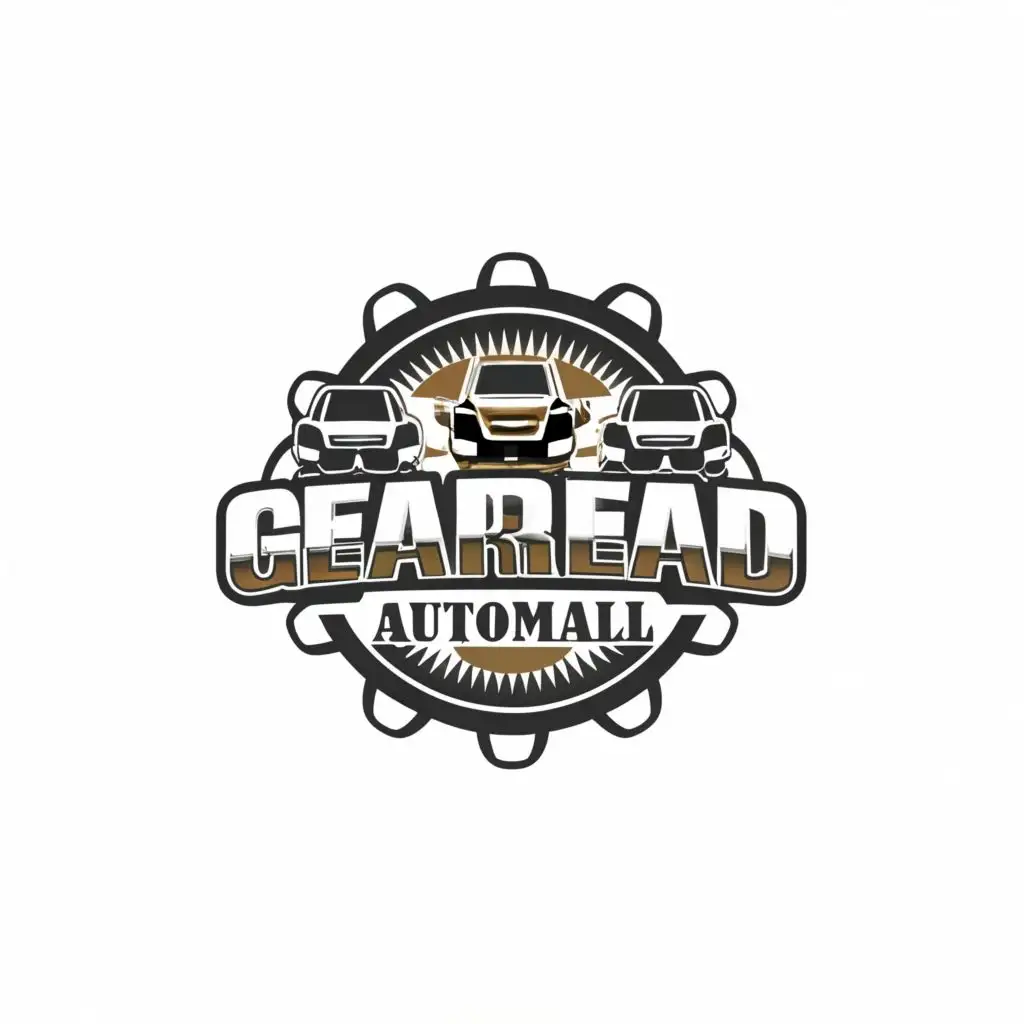 LOGO-Design-For-Gearhead-AutoMall-Dynamic-Gearhead-Symbol-with-Automotive-Touch