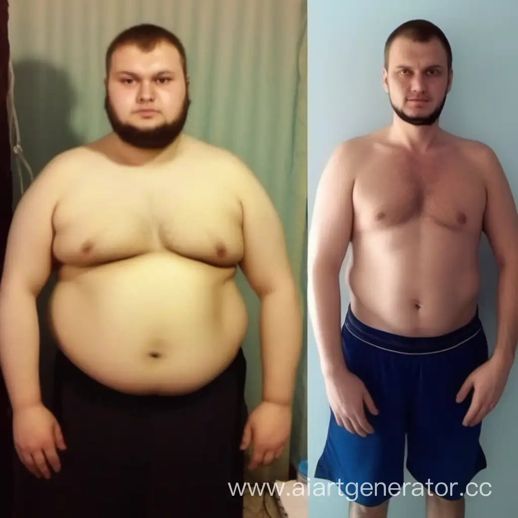 Transformation-Before-and-After-7080-Kilogram-Weight-Loss-by-Russian-Man