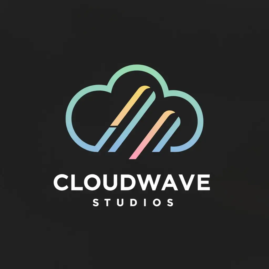 a logo design,with the text "cloudwave studios", main symbol:cloud,Moderate,clear background