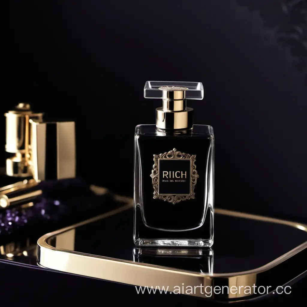 Luxurious-Dark-Dressing-Table-Perfume-Collection-Display