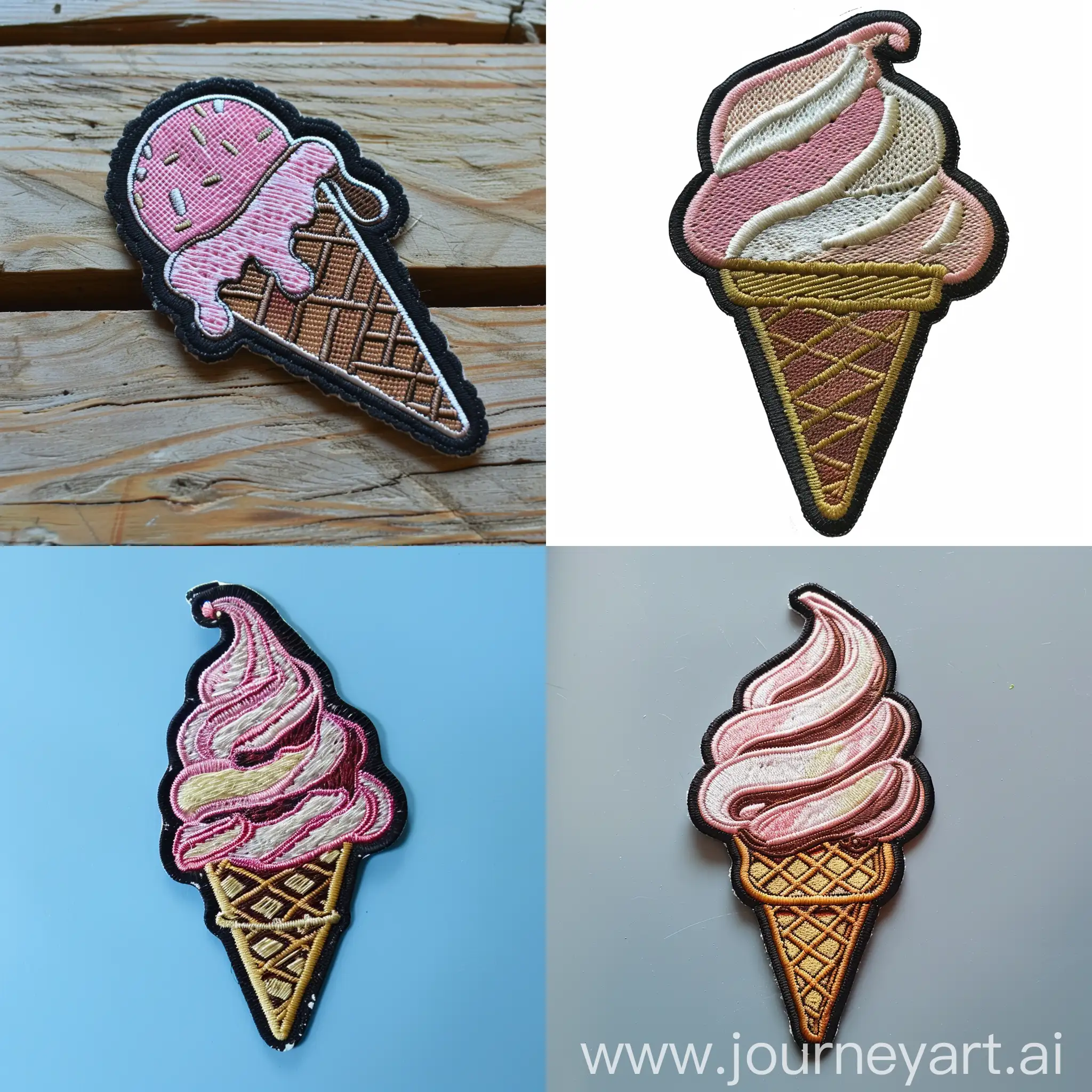 Colorful-iScream-Ice-Cream-Cone-SewOn-Patch