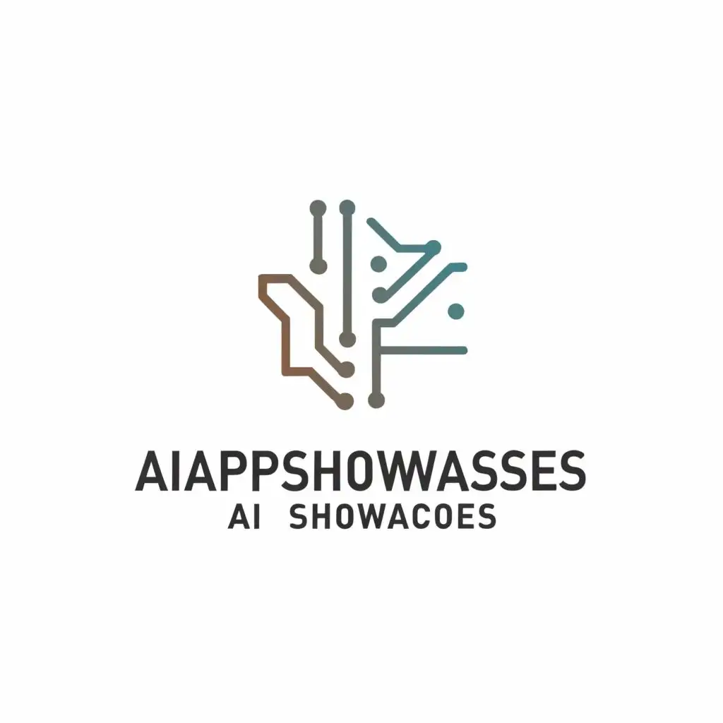 a logo design,with the text 'aiappshowcases', main symbol:ai tools,Minimalistic,be used in Technology industry,clear background