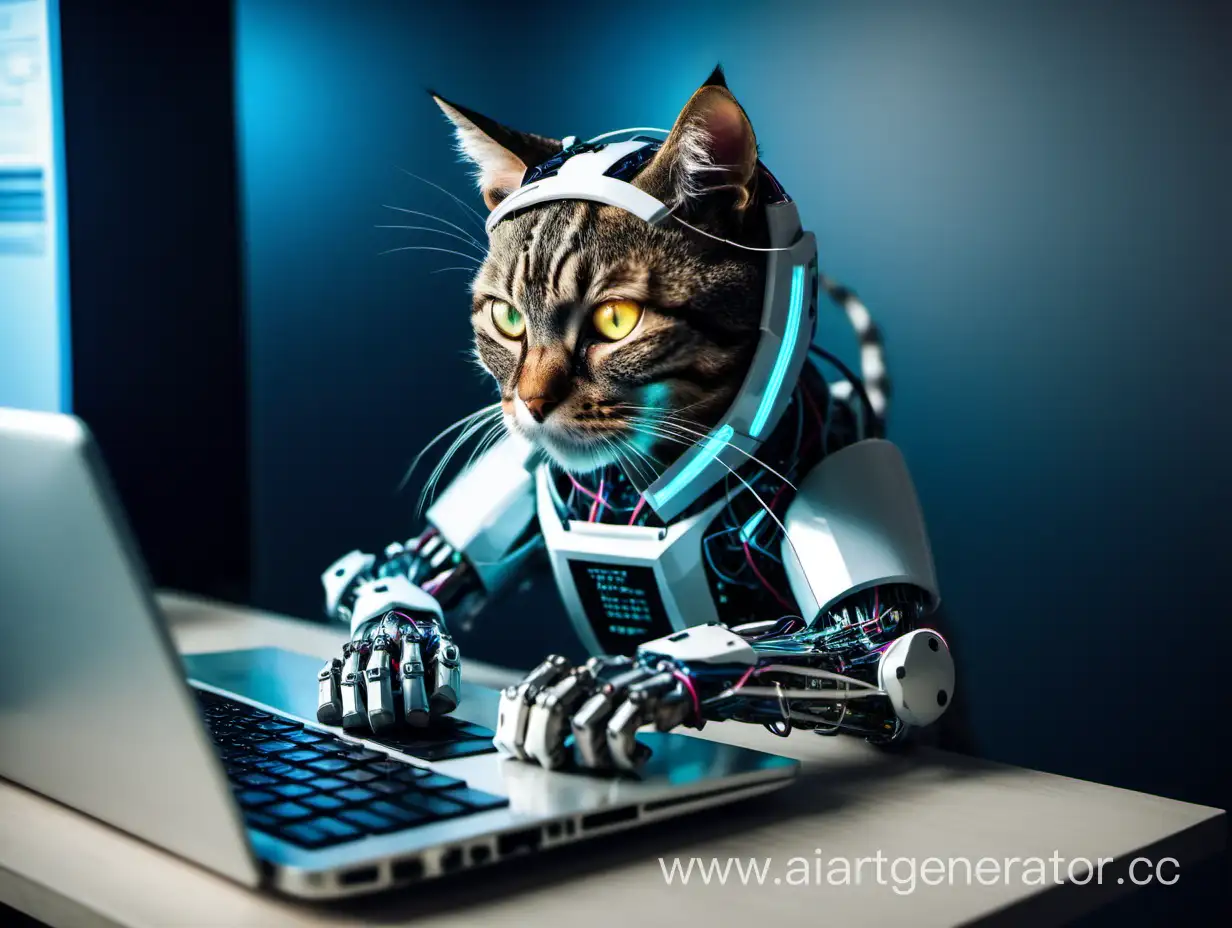Кибер кот программирует